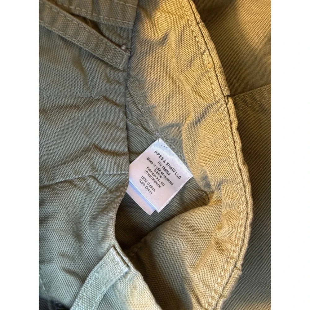Veronica‎ Beard Jeans Olive Green Paint Splatter Carpenter Pants Size 25 - Picture 6 of 9
